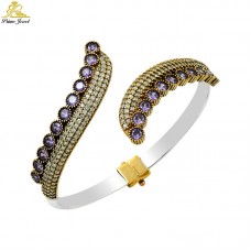 Gümüş Otantik Taşlı Biezik /Bileklik